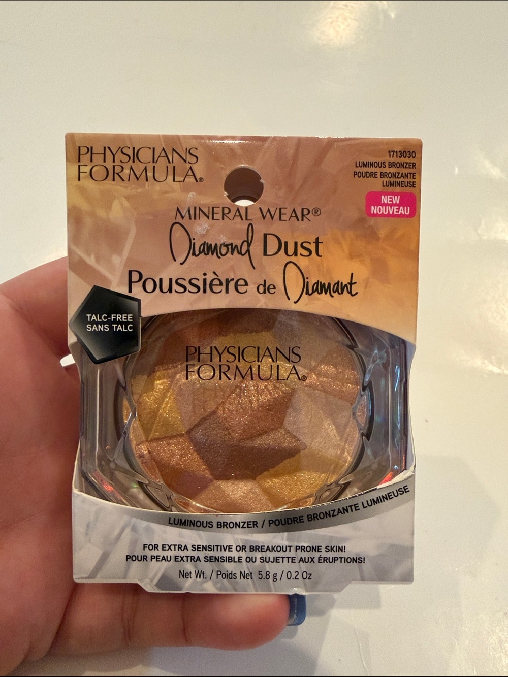 NWT Physicians Formula Mineral Wear Diamond Dust Luminous Bronzer - Gold, Bronze